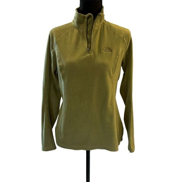 The North Face Fleece Quarter Zip Pullover Small Green - Picture 1 of 5